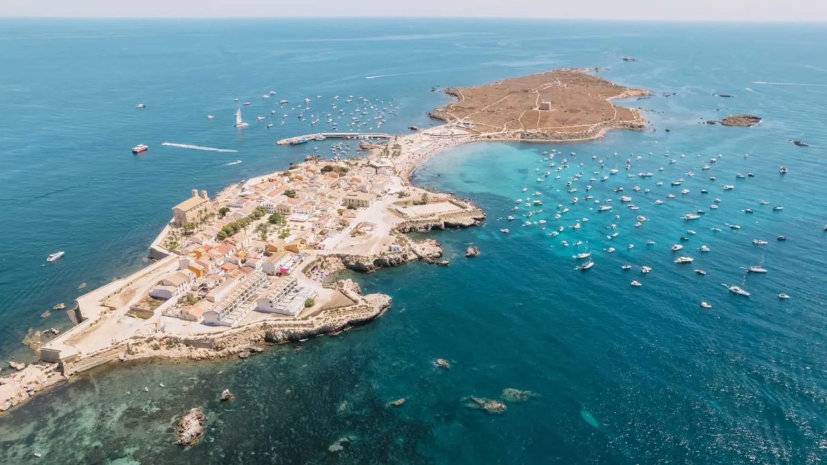 Vista aérea de la isla de Tabarca
